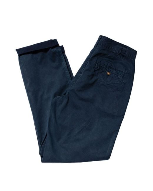 Secret Label Blue Tapered Ankle Grazer Chino Trousers