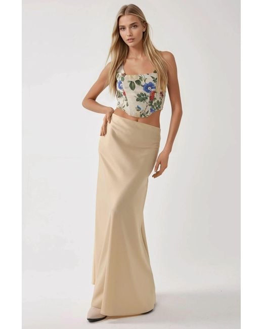 Hiccup Multicolor Square Collar Flower Print Crop Top