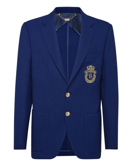 Billionaire Blazer Crest in het Blue voor heren