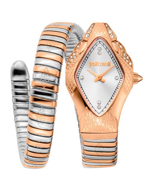 Just Cavalli White Jc1L306M0075 Ladies Signature Snake Watch