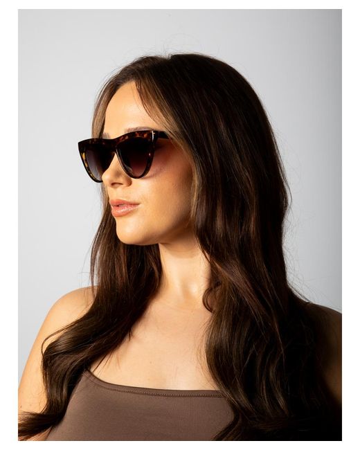 SVNX White Flat Top Round Sunglasses
