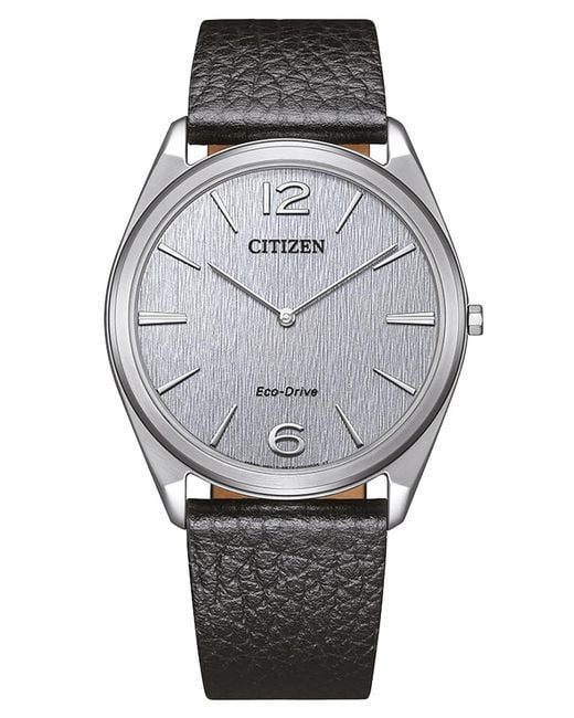 Citizen Gray Suratto Watch Ar3120-16A Leather for men