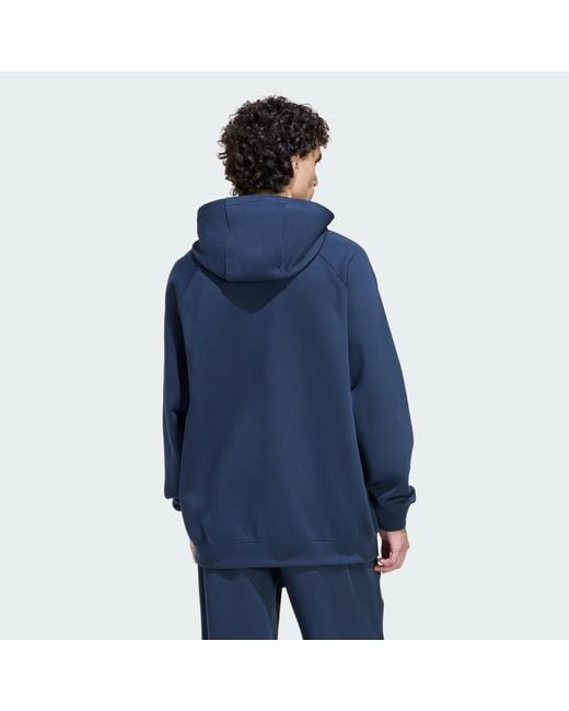 Adidas Originals Blue Spacer Cutline Hoodie for men