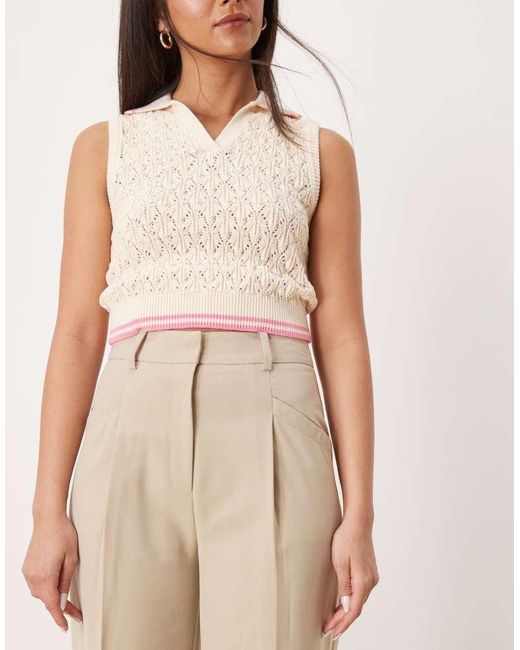 ASOS Natural Tailored Tapered Trousers