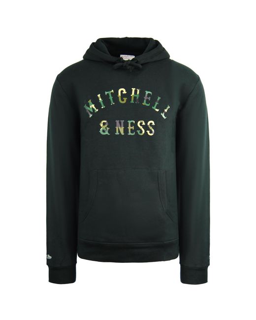 Mitchell & Ness Black Woodland Camo Patriot Hoodie for men