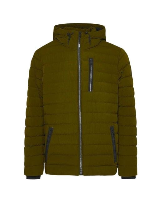 Moose Knuckles Green Hooper Park Down Jacket for men