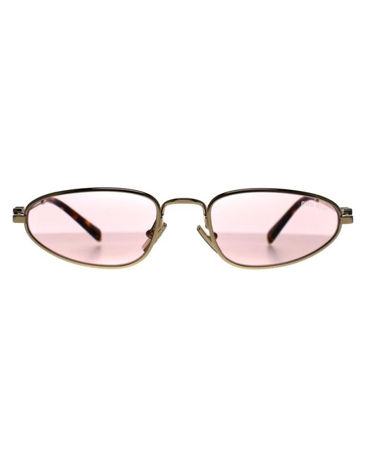 Miu Miu Pink Oval Pale Mu52As Metal