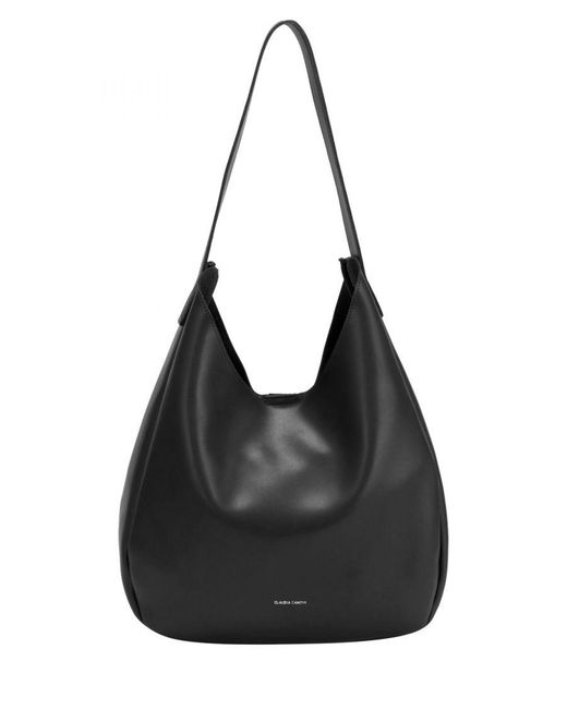 Claudia Canova Black Tile Hobo Shoulder Tote