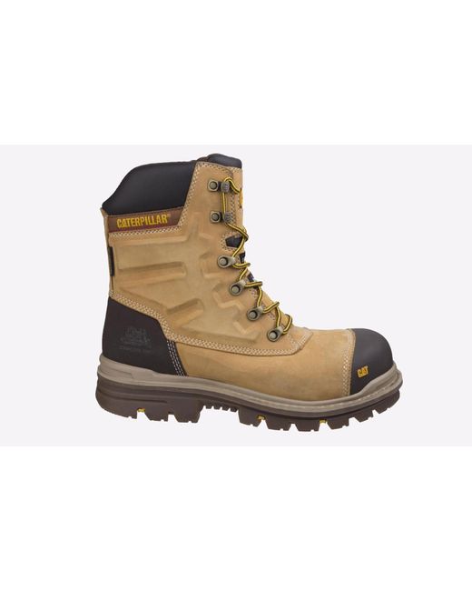 Caterpillar Safety Black Premier Leather Waterproof Boot for men