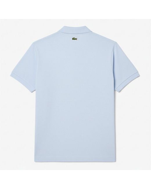 Lacoste Blue Fit Signature Print L.12.12 Polo Shirt for men