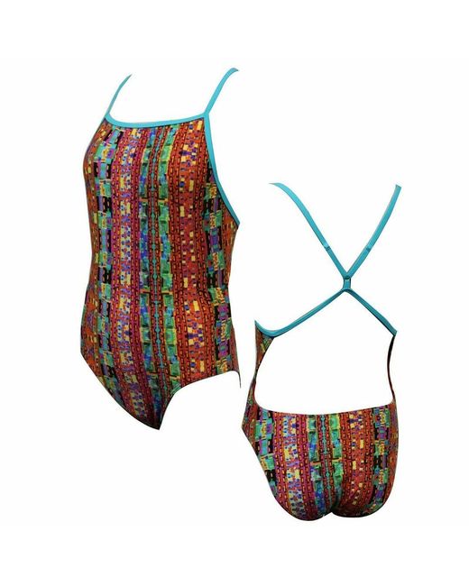 Maru Red Vision Back Mexico Swimming Costume