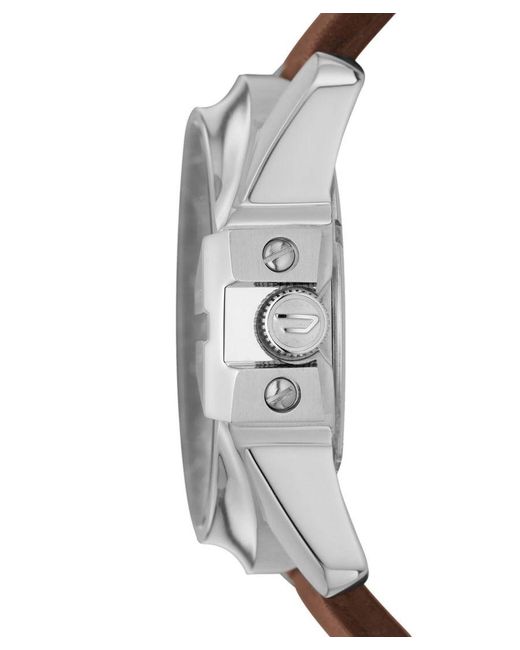 DIESEL Black Master Chief Watch Dz1206 Leather for men