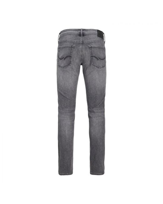 Jack & Jones Gray Jeans 349 Glenn Original Slim Fit And Low Rise Denim For for men