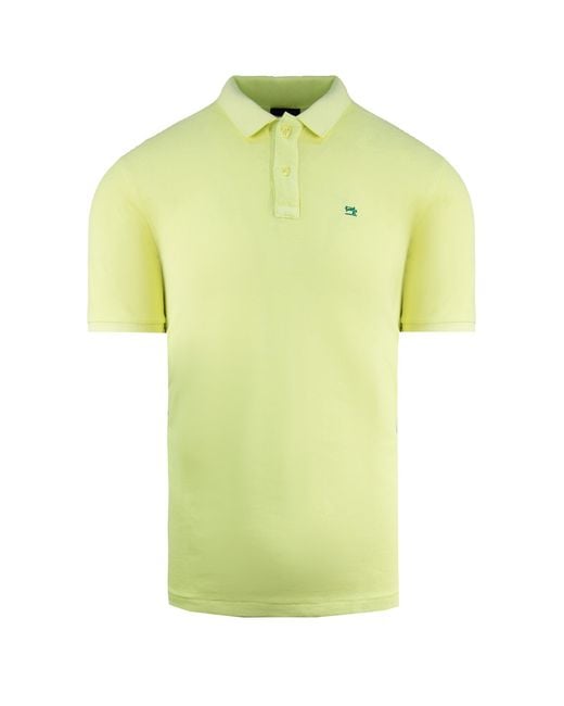 Scotch & Soda Yellow Short Sleeve Cotton Polo Shirt 142734 0244 for men
