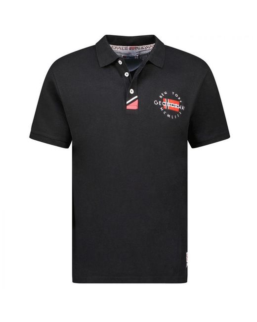 GEOGRAPHICAL NORWAY Black Short-Sleeved Polo Shirt Sy1358Hgn for men