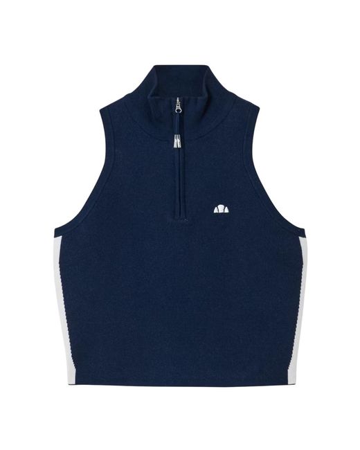 Ellesse Blue Ladies Surista Quarter Zip Top