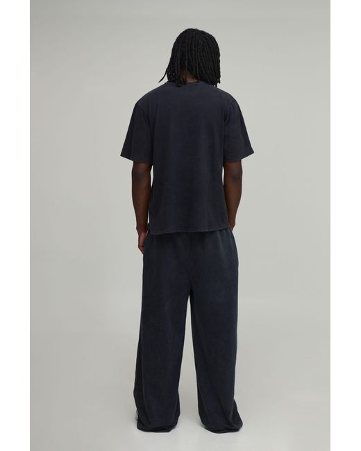BoohooMAN Blue Tall Essential Washed Regular Fit Front Pocket T-Shirt for men