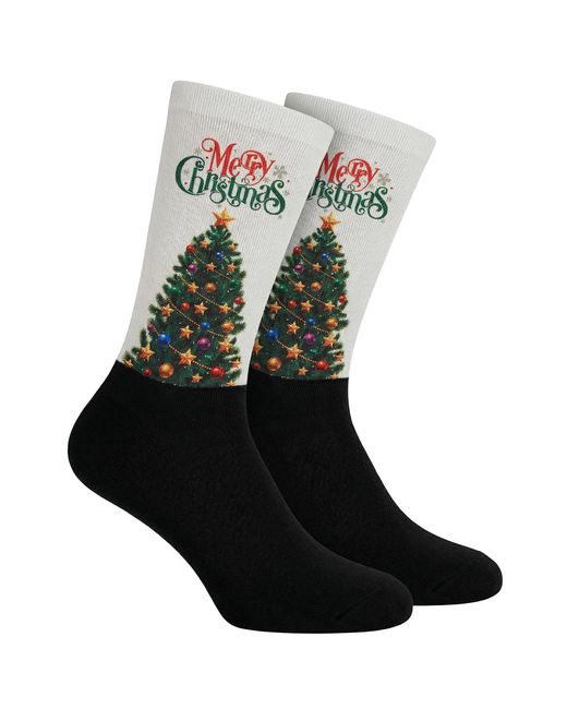 Jenes Socks Black Funny Printed Long For And