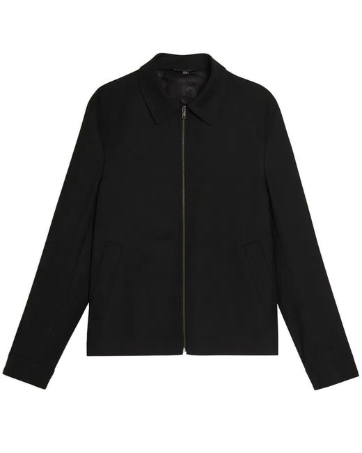 Ted Baker Black Henry Wool Blend Harrington Jacket for men