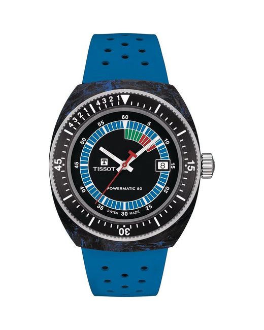 Tissot Blue Sideral S Powermatic 80 Watch T1454079705701 Rubber for men