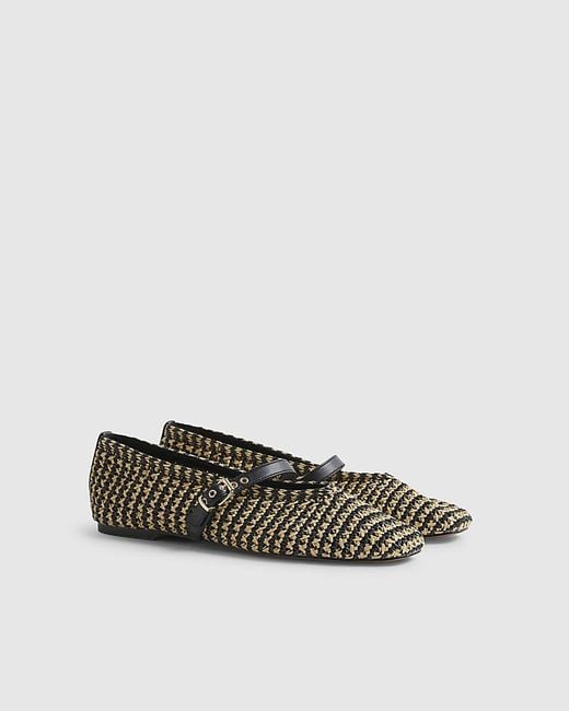 River Island White Pumps Raffia Mary Jane Flat Heels Shoes