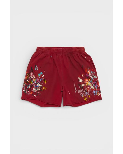 GALLERY DEPT. Red Insomnia Shorts, Cotton for men