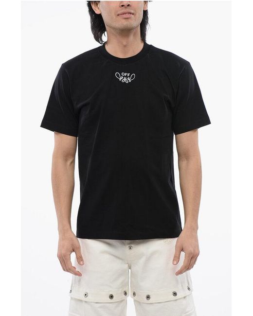Off-White c/o Virgil Abloh Black Slim-Fit Bandana Embroidered T-Shirt for men