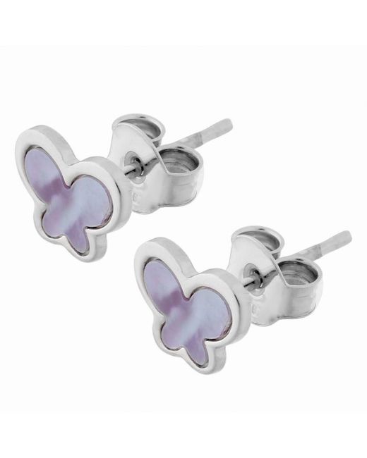 Orphelia Metallic 'Livia' 925 Sterling Stud Earrings