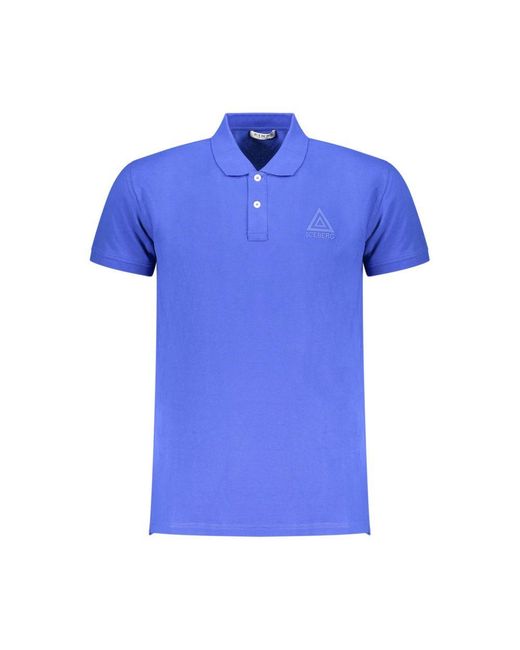 Iceberg Blue Cotton Men Polo Shirt for men
