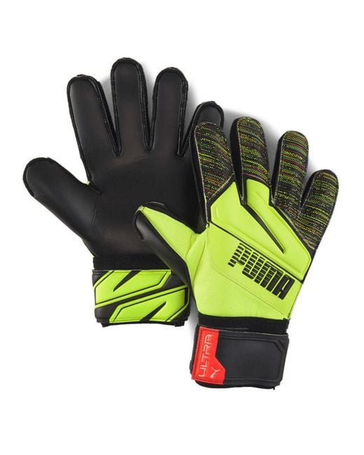 PUMA Green Ultra Protect 2 Rc Goalkeeper Gloves Textile for men