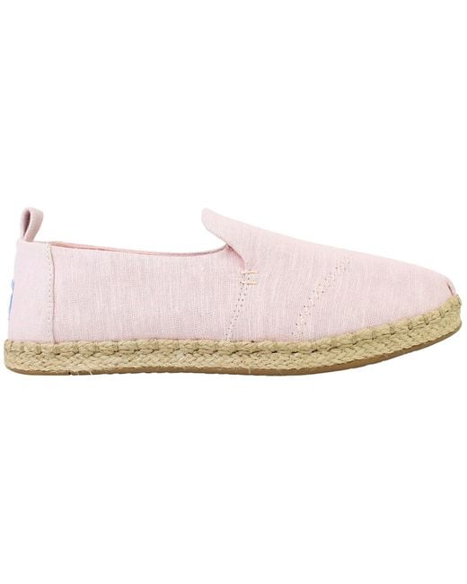 TOMS Pink Deconstructed Espadrilles Textile