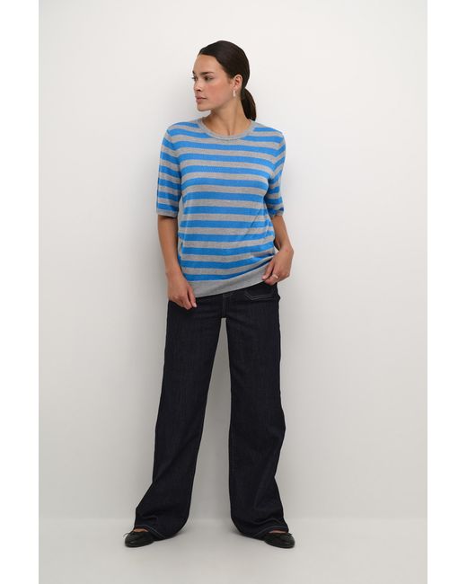 Kaffe Pullover Regular Fit Multi in het Blue