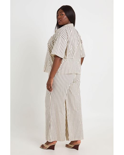Boohoo Multicolor Plus Stripe Oversized Shirt