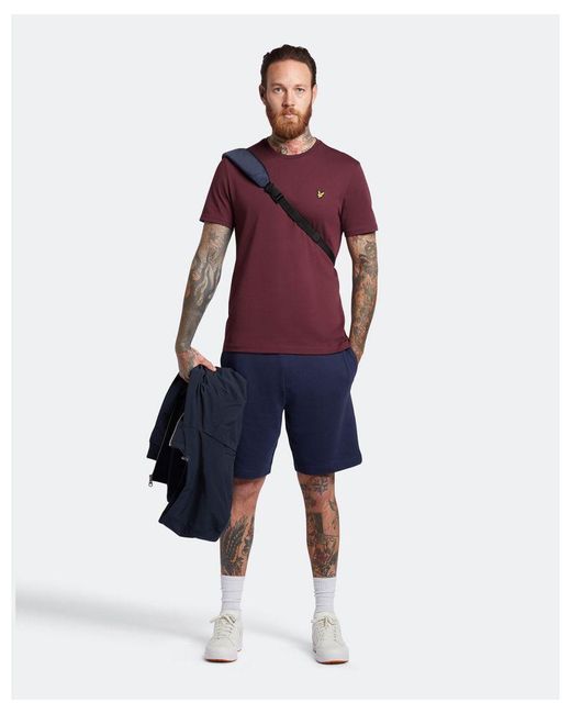 Lyle & Scott Red Tonal Eagle T-Shirt Cotton for men