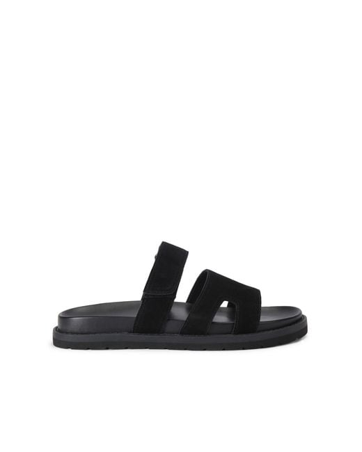 KG by Kurt Geiger Black Suede Palermo Sandals for men