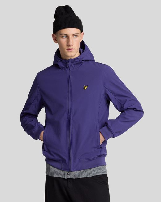 Lyle & Scott Mesh Back Softshell Jacket in het Blue voor heren