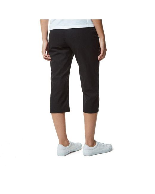Craghoppers Black Ladies Kiwi Pro Ii Cropped Trousers