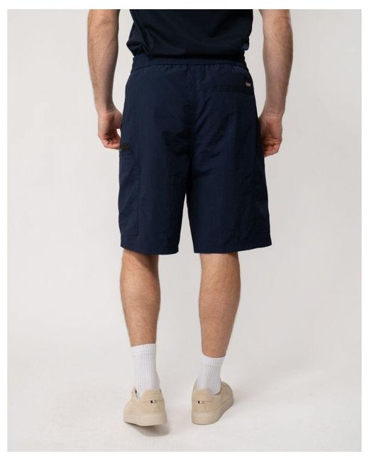 Armani Exchange Blue Shell Fabric Shorts