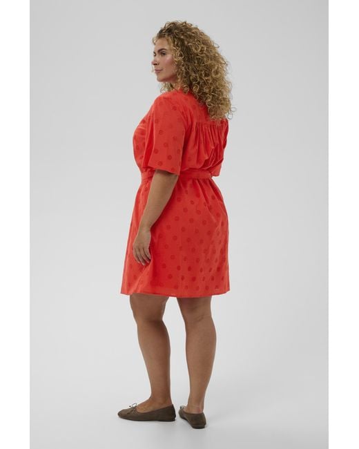 Kaffe Jurk Kcliona Jurk A-Shape in het Red