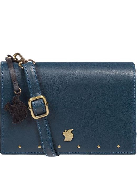 Conkca Blue 'Nemo' Snorkel Leather Cross Body Clutch Bag