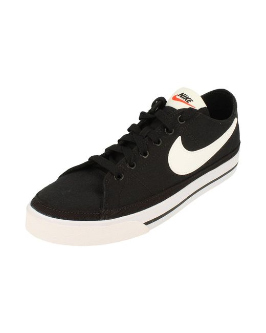 Nike Black Court Legacy Cnvs S Trainers Cw6539 Sneakers Shoes for men