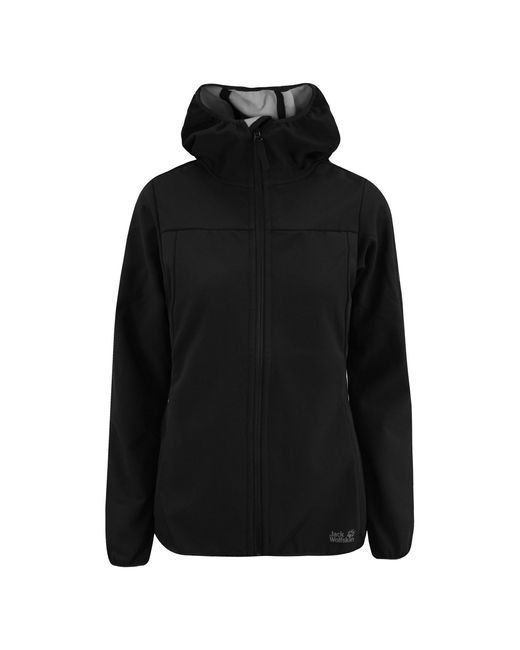 Jack Wolfskin Black Wolfpack Flexshield Track Jacket