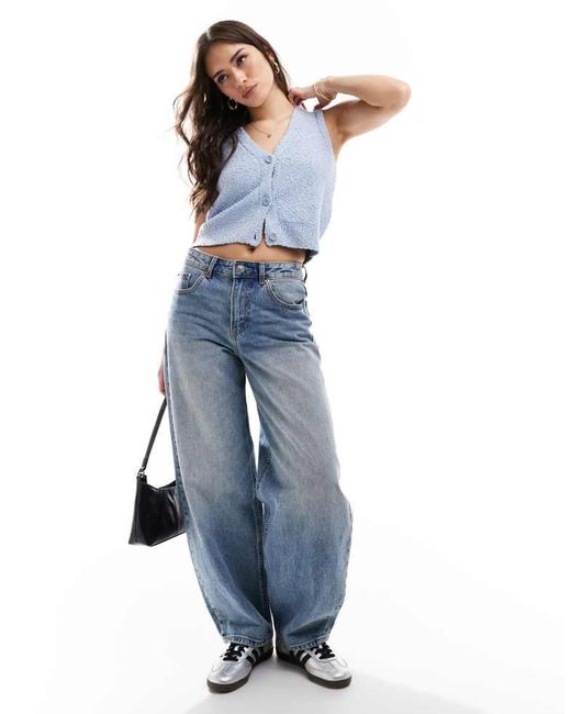 ONLY Blue Textured Knitted Vest