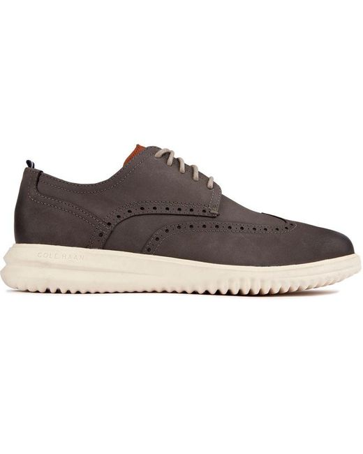 Cole Haan Brown Grand+ Wingtip Shoes for men