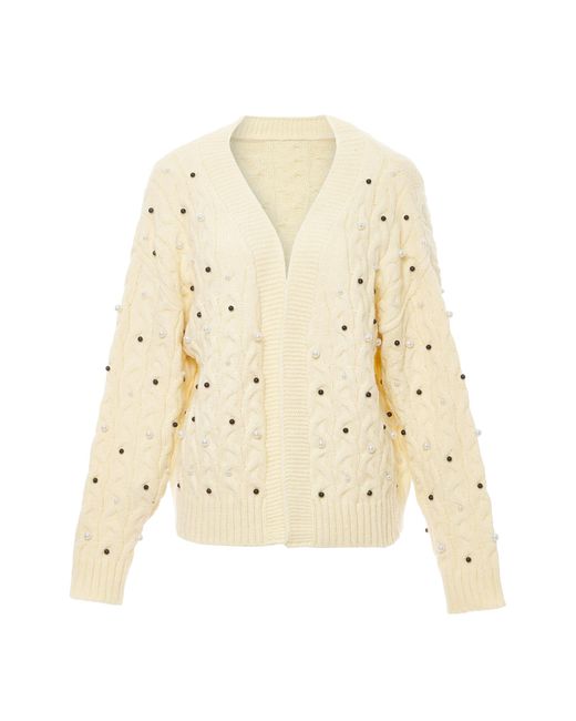 faina Vest Wolwit in het Natural
