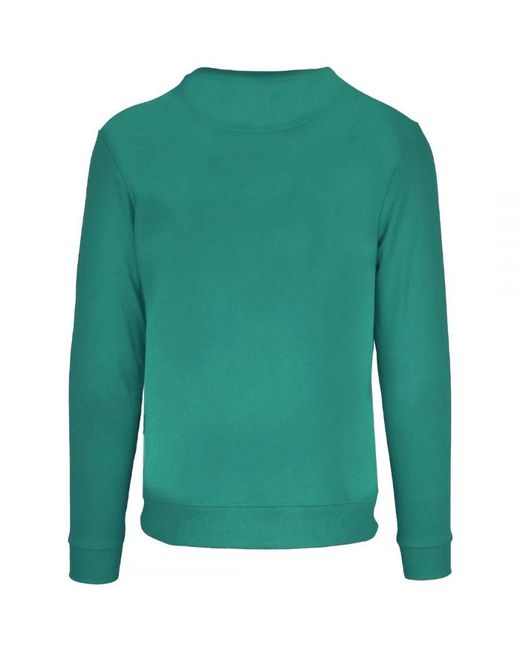 Aquascutum Green Bold London Logo Sweatshirt Cotton for men