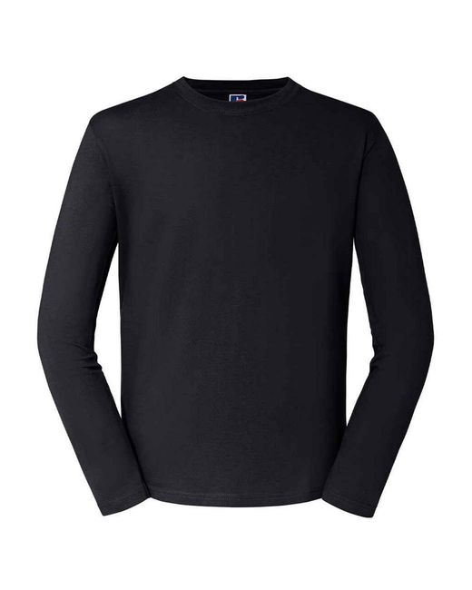 Russell Black Adult Classic Long-Sleeved T-Shirt