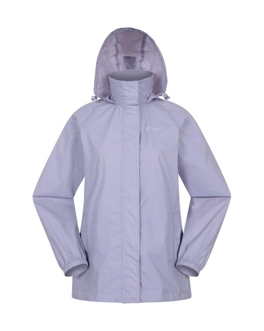 Mountain Warehouse Purple 'Pakka' Packable Jacket Waterproof Breathable Adjustable Hood Rain Coat Polyamide