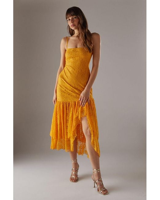 Fringe Hem Warehouse Corded Lace Dress Warehouse Lace Strappy Drop