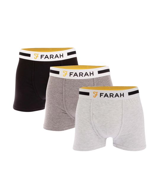 Farah Yeri Boxershorts (set Van 3) (veelkleurig) in het White voor heren